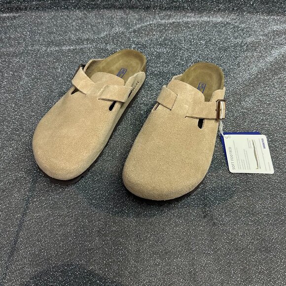 Women's Birkenstock Boston Mink Shoes - Picture 2 of 5